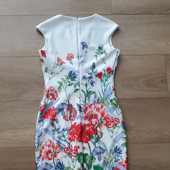 New York & Company White Floral Midi Dress - Picture 8 of 12